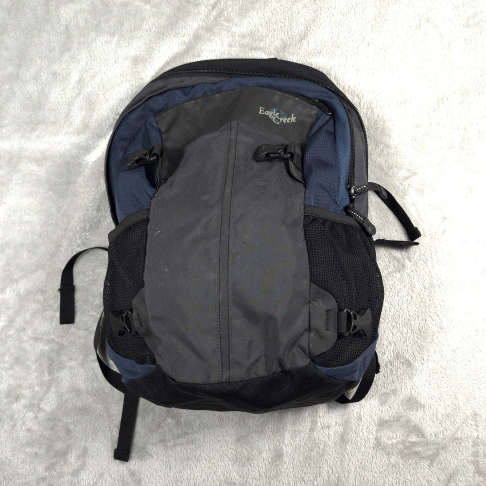 Eagle Creek Voyage Backpack Mens Large Gray Blue Ripstop Travel Daypack Hiking
